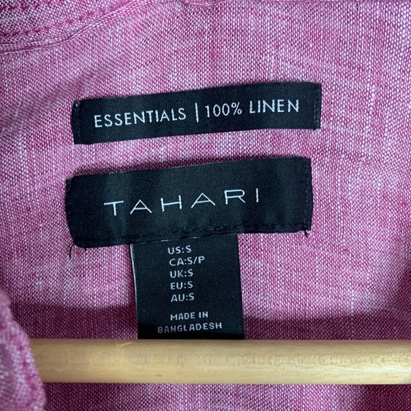 ‘TAHARI’ PINK LINEN BLOUSE!! - Picture 2 of 7